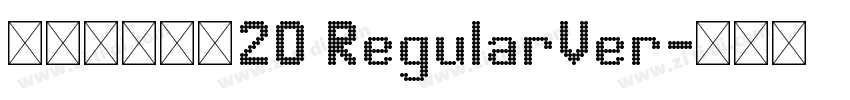 胡晓波男神体20 RegularVer字体转换